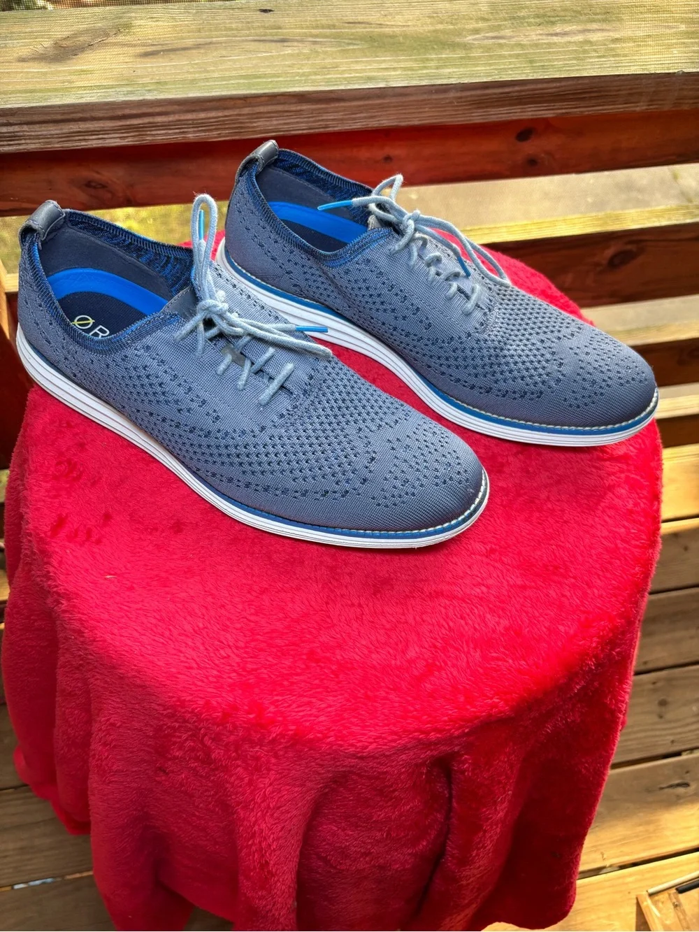 Cole Haan Original Grand Stitchlite Wingtip Oxford Mens 10.5 Knit Dress Shoes